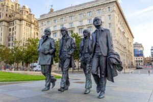 Statua dei Fab Four a Liverpool