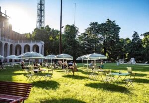 Vista sul giardino della Triennale, Milano