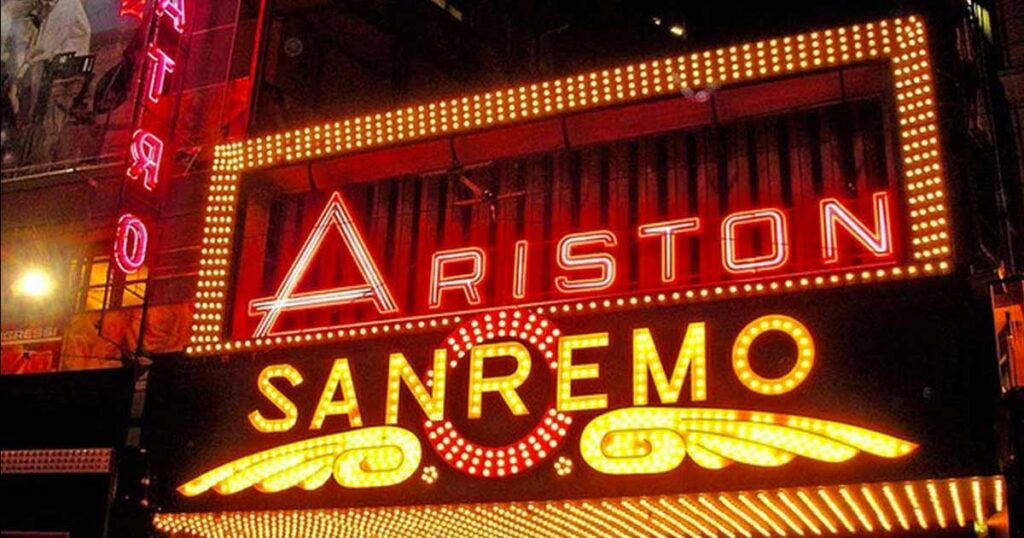 Insegna del Teatro Ariston di Sanremo